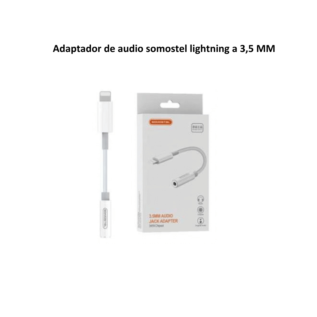 Adaptador de audio somostel lightning a 3,5 MM